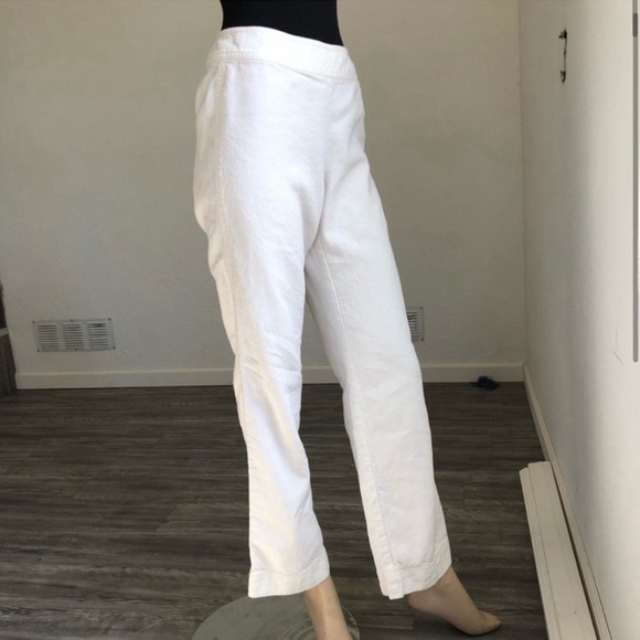 PLAZA PANT By City DKNY old white linen pants S:2 - Picture 3 of 15